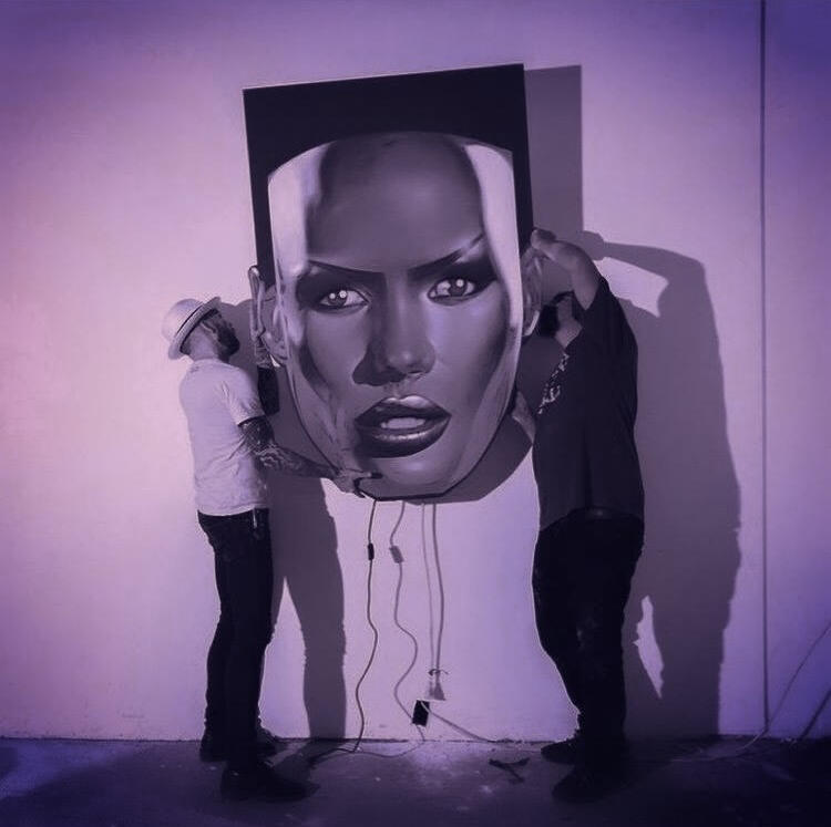 Installation of 'Floating Head Number One' - Los Angeles, 2018.