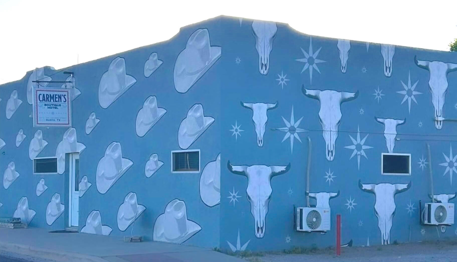 Three Walls for Carmen's Marfa Hotel - Marfa, Texas, 2024.