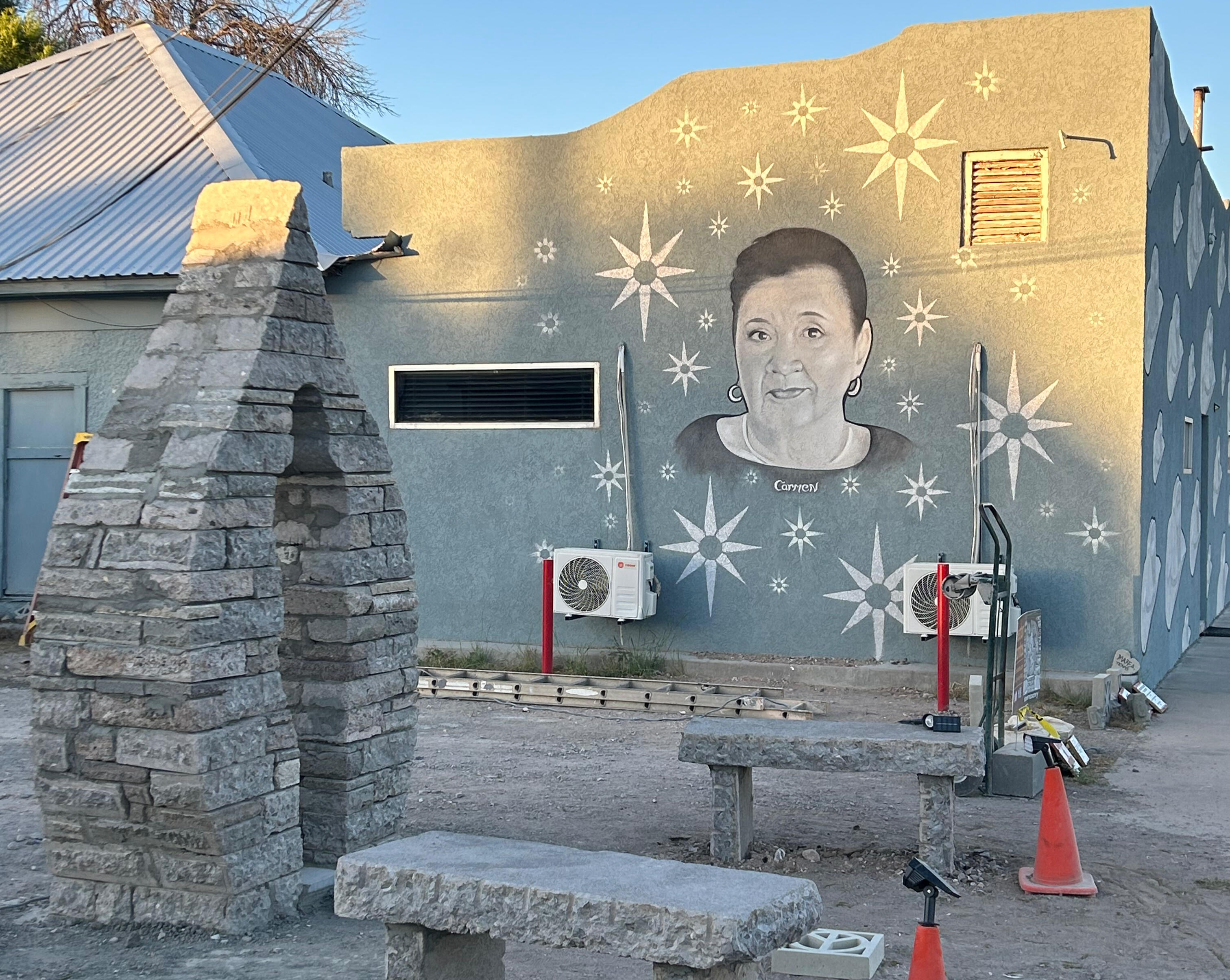 Carmen's Hotel - Marfa Texas, 2024. (Sculpture work by Hector Santos)