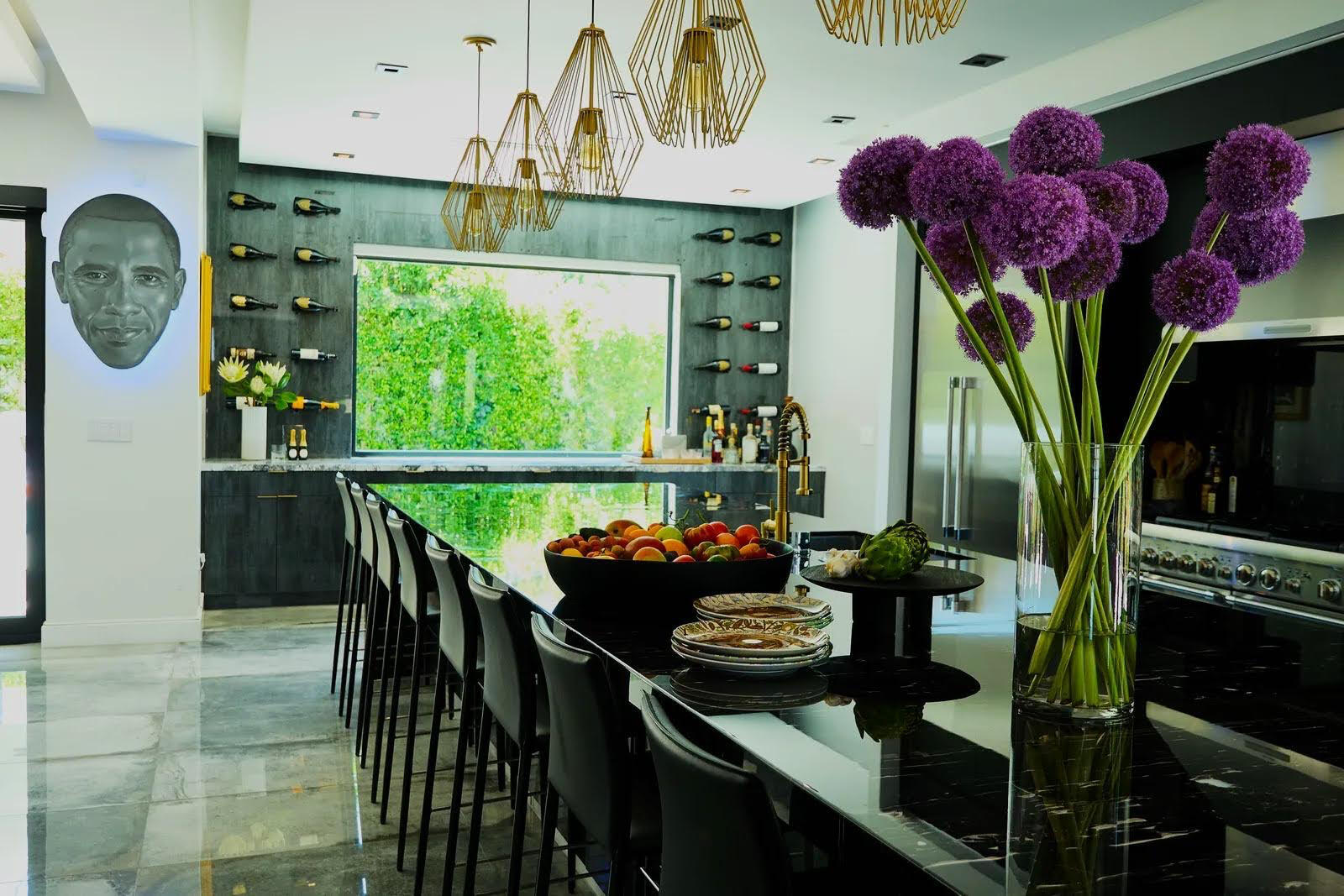 'Obama with Blue Neon' - Featured in Architectural Digest, 2021.